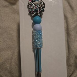 Blue Beaded Pen